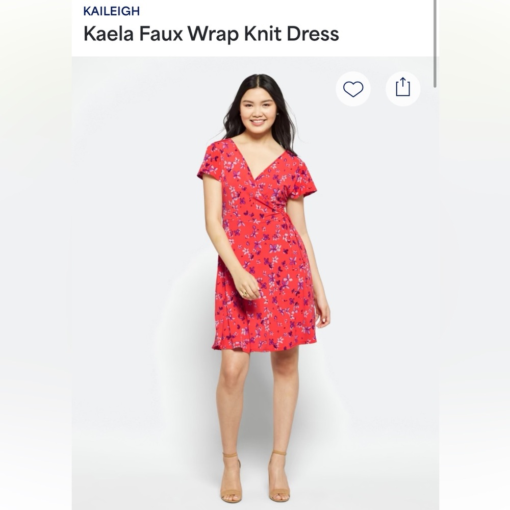 Kaileigh Kaela Faux Wrap Knit Dress